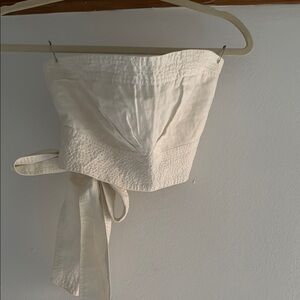 Free People Elegant White Strapless Top